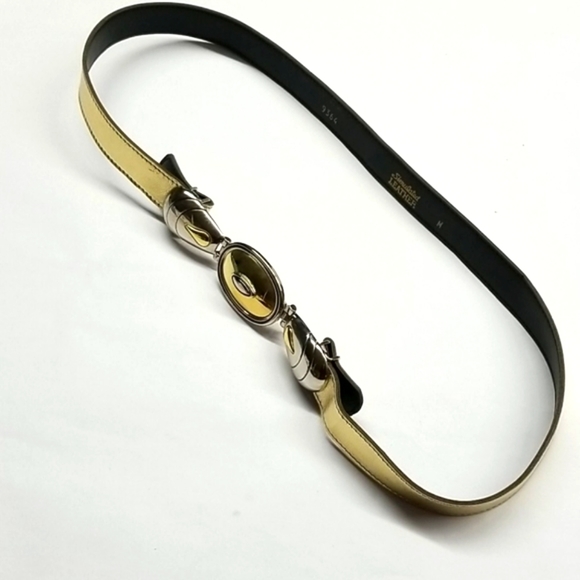 Woman's Shiny Gold Similated Leather Belt - Picture 9 of 9